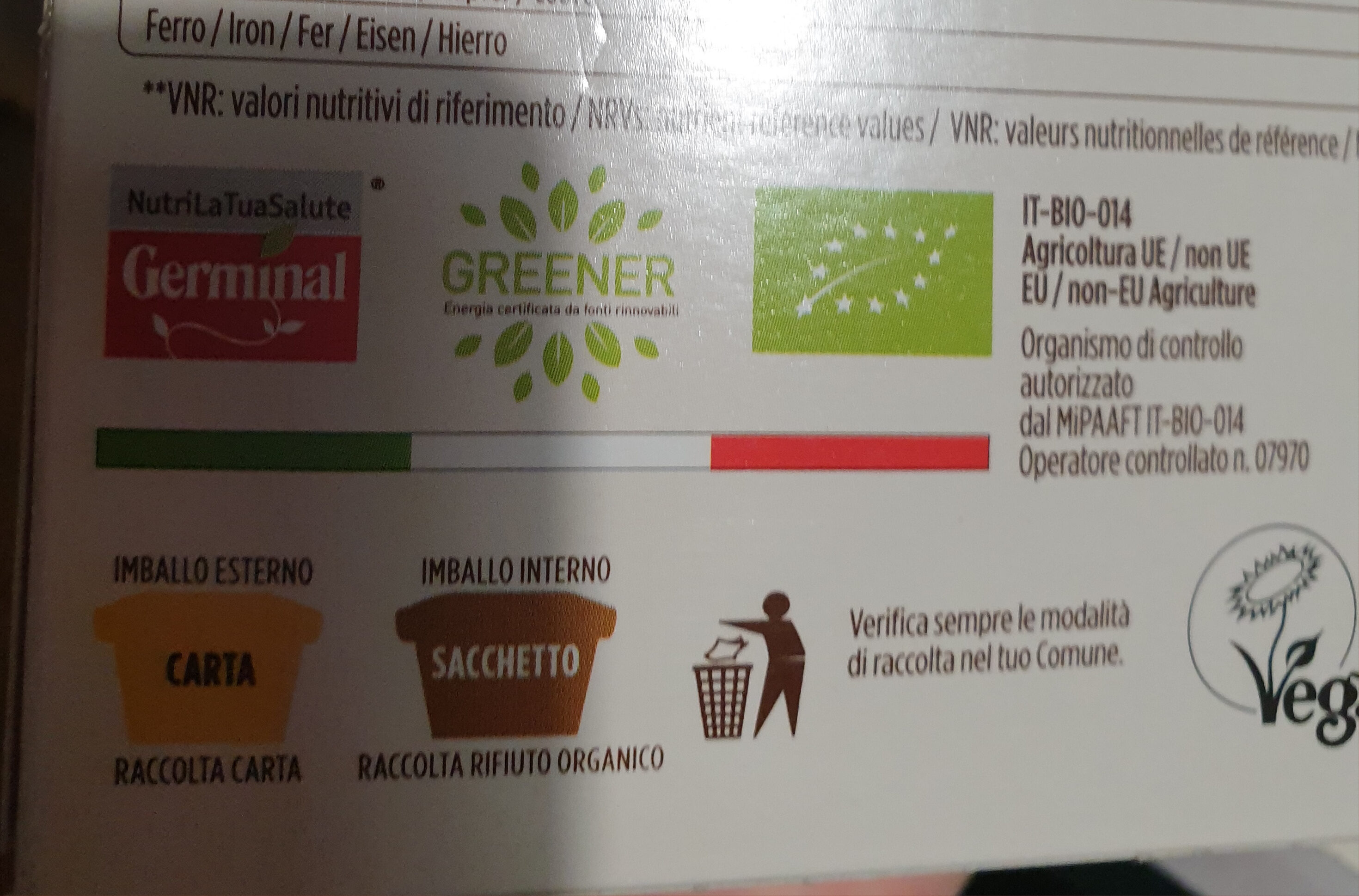 cereali semi + chia - Istruzioni per il riciclaggio e/o informazioni sull'imballaggio - fr