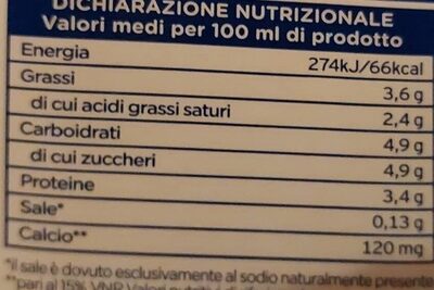 Latte Verona intero a lunga conservazione - Nutrition facts - it
