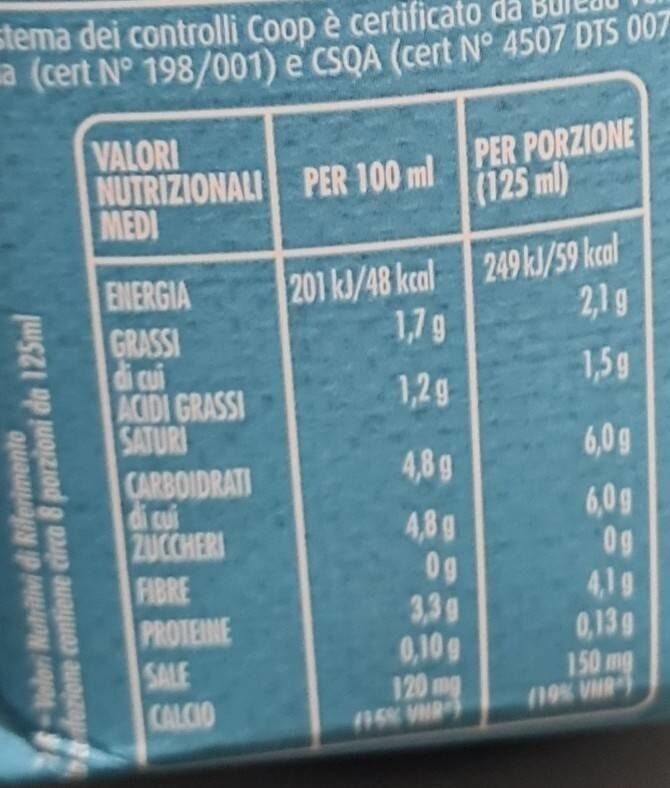 Latte microfiltrato parzialmente scremato senza lattosio - Nutrition facts - it