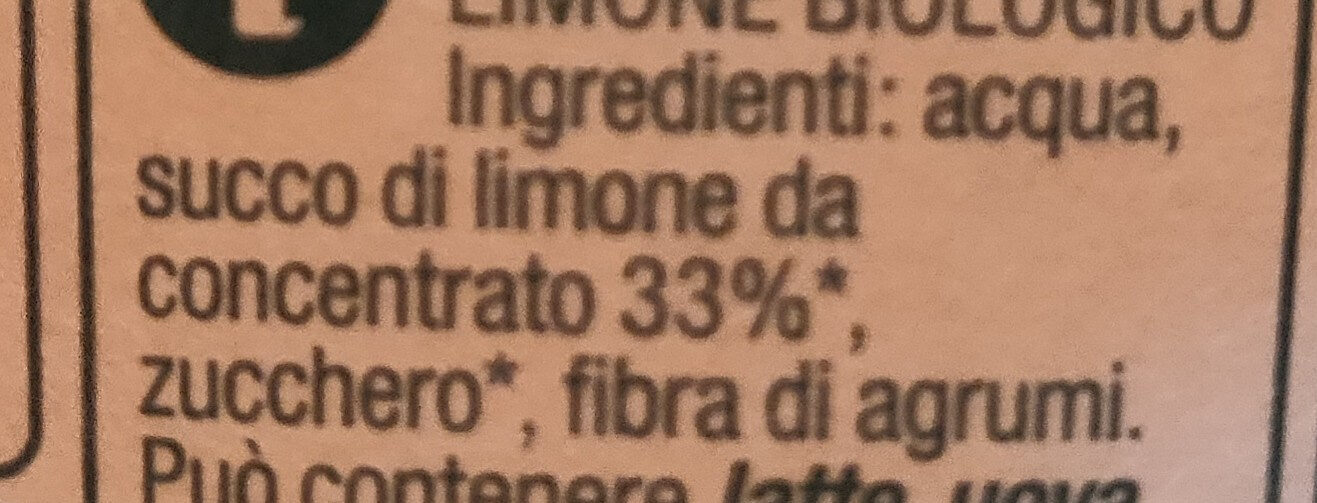 Sorbetto al limone di Sicilia biologico - Ingrediënten - it