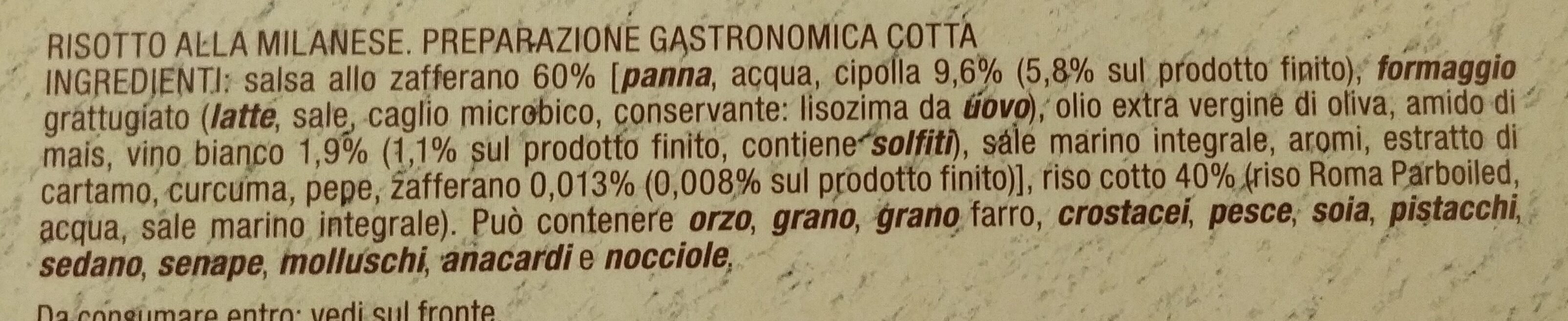 Risotto alla milanese - Ingredienti