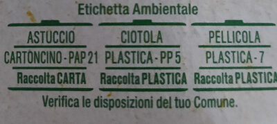 Vellutata di verdure biologica - Istruzioni per il riciclaggio e/o informazioni sull'imballaggio