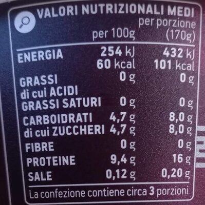 Yogurt greco bianco magro - Voedingswaarden - it