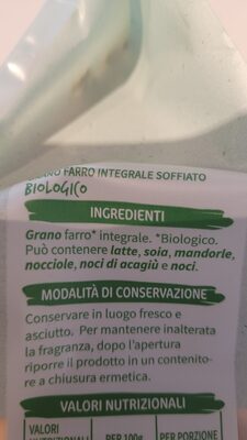 Farro Soffiato - Integrale - Ingredienti