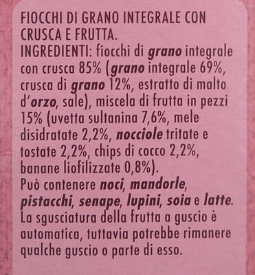 Fiocchi Croccanti con Frutta - Ingredientes - it