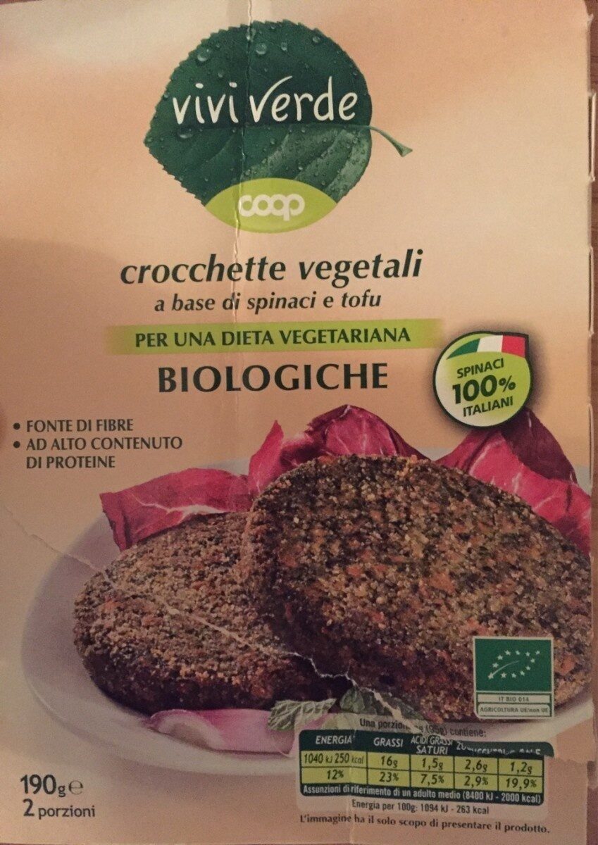 Crocchette Vegetali biologiche - Prodotto