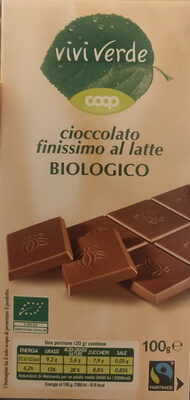 Cioccolato finissimo al latte biologico - Product - it
