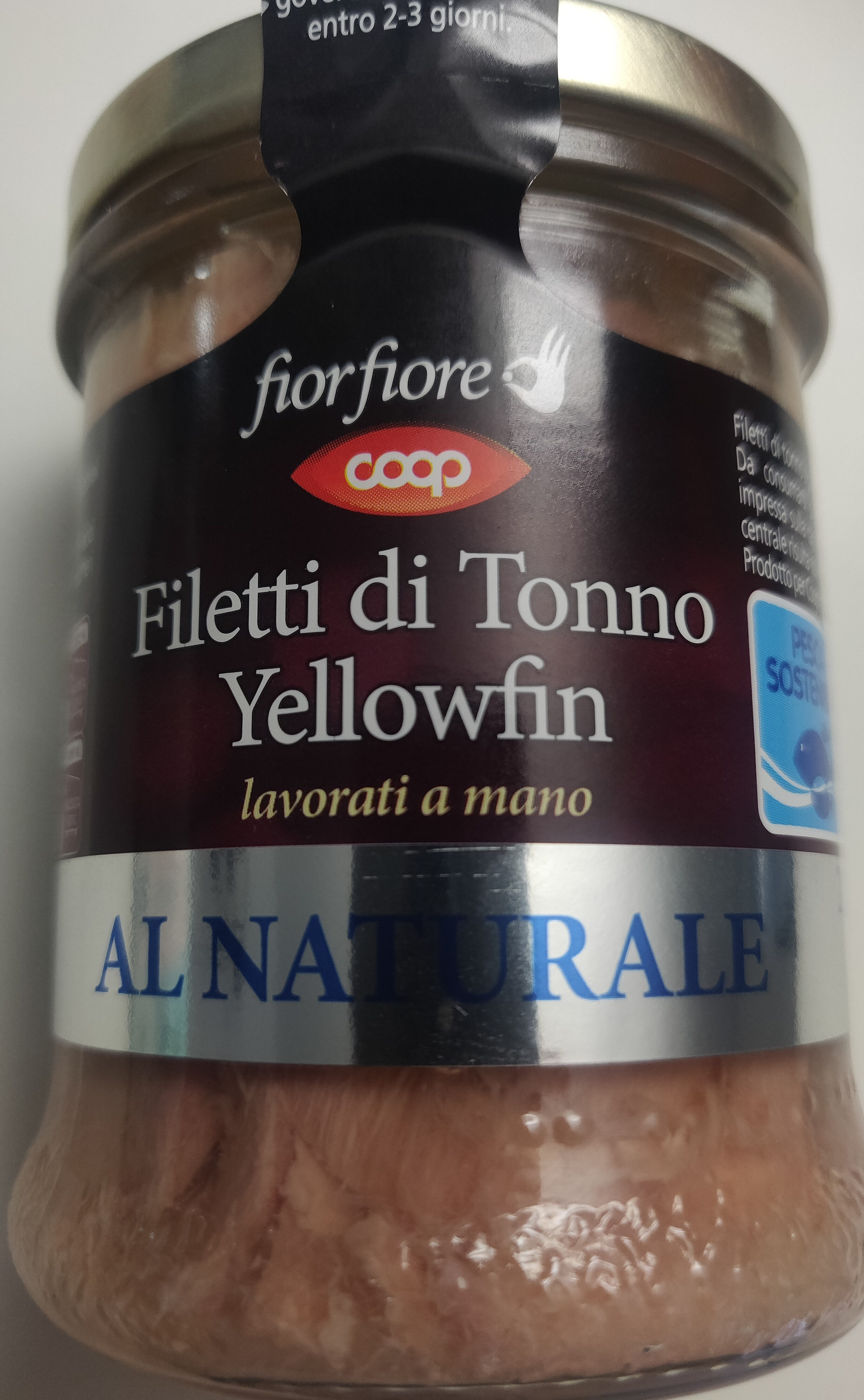 Filetti di tonno yellowfin al naturale - Prodotto