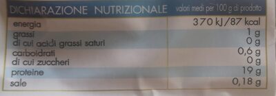 Mazzancolle sgusciate - Valori nutrizionali
