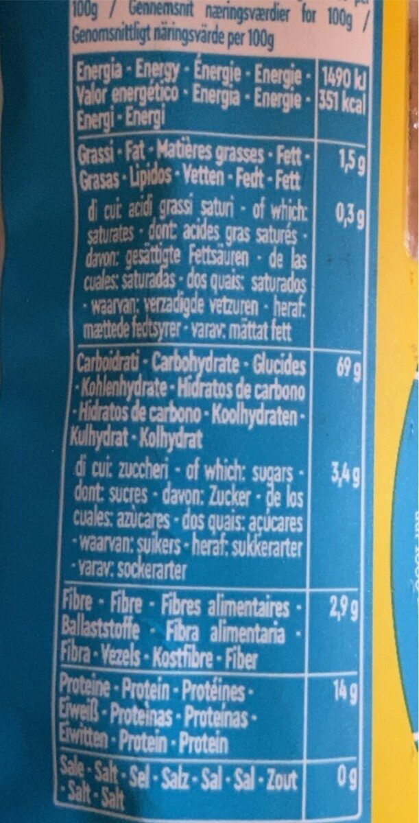 Spaghetti n°12 - Nutrition facts
