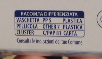 Ricottina - Instruction de recyclage et/ou informations d'emballage - it
