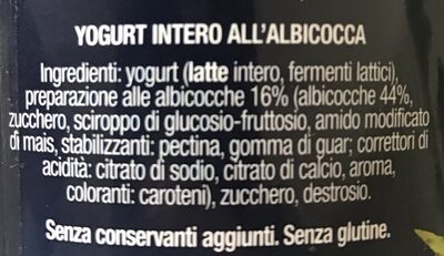 Yogurt cremoso albicocca - Ingredienti