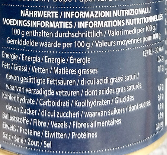 Pulpe de tomates en dés BIO - Nährwertangaben