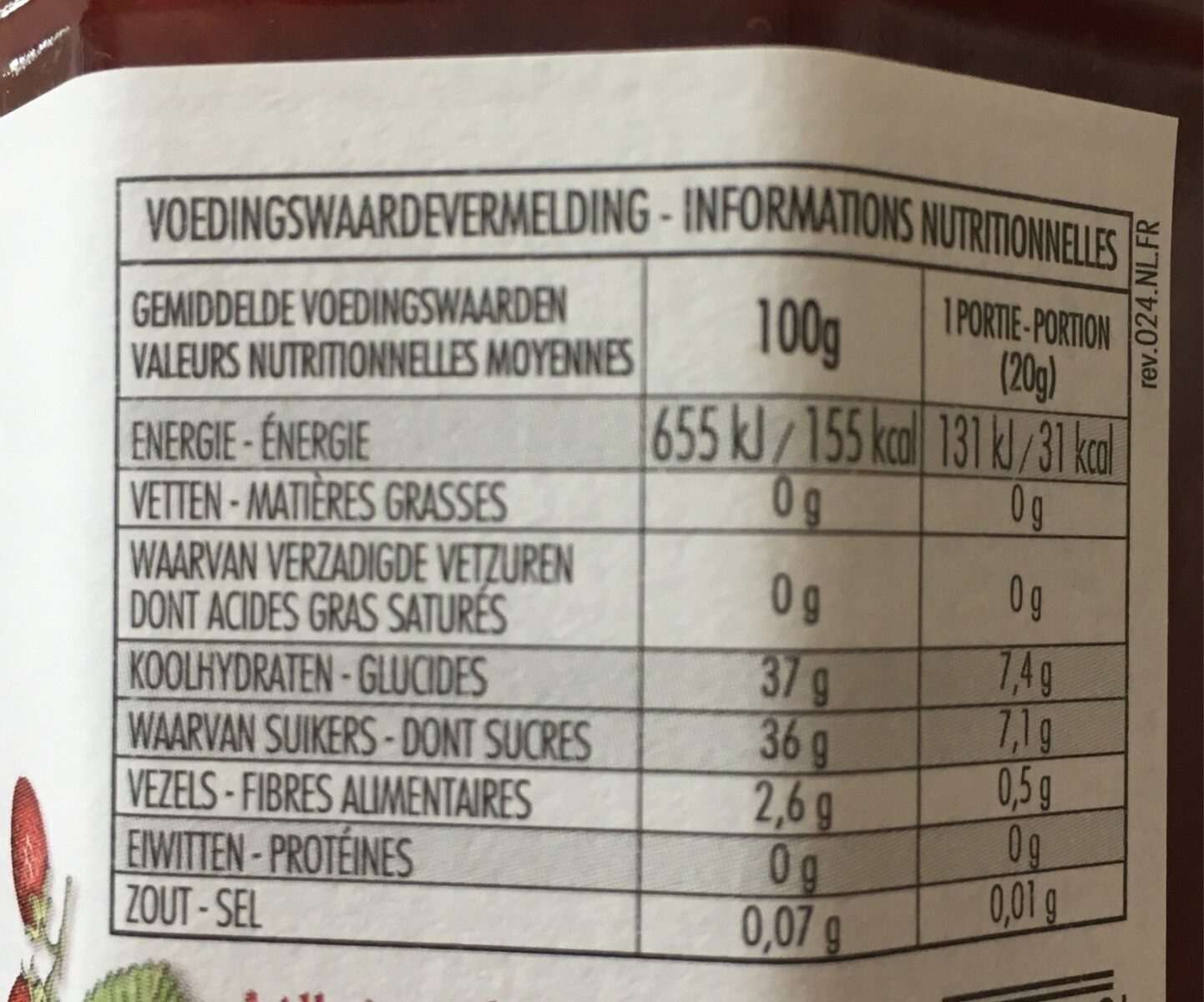 Fraises et fraises des bois - Nutrition facts - fr