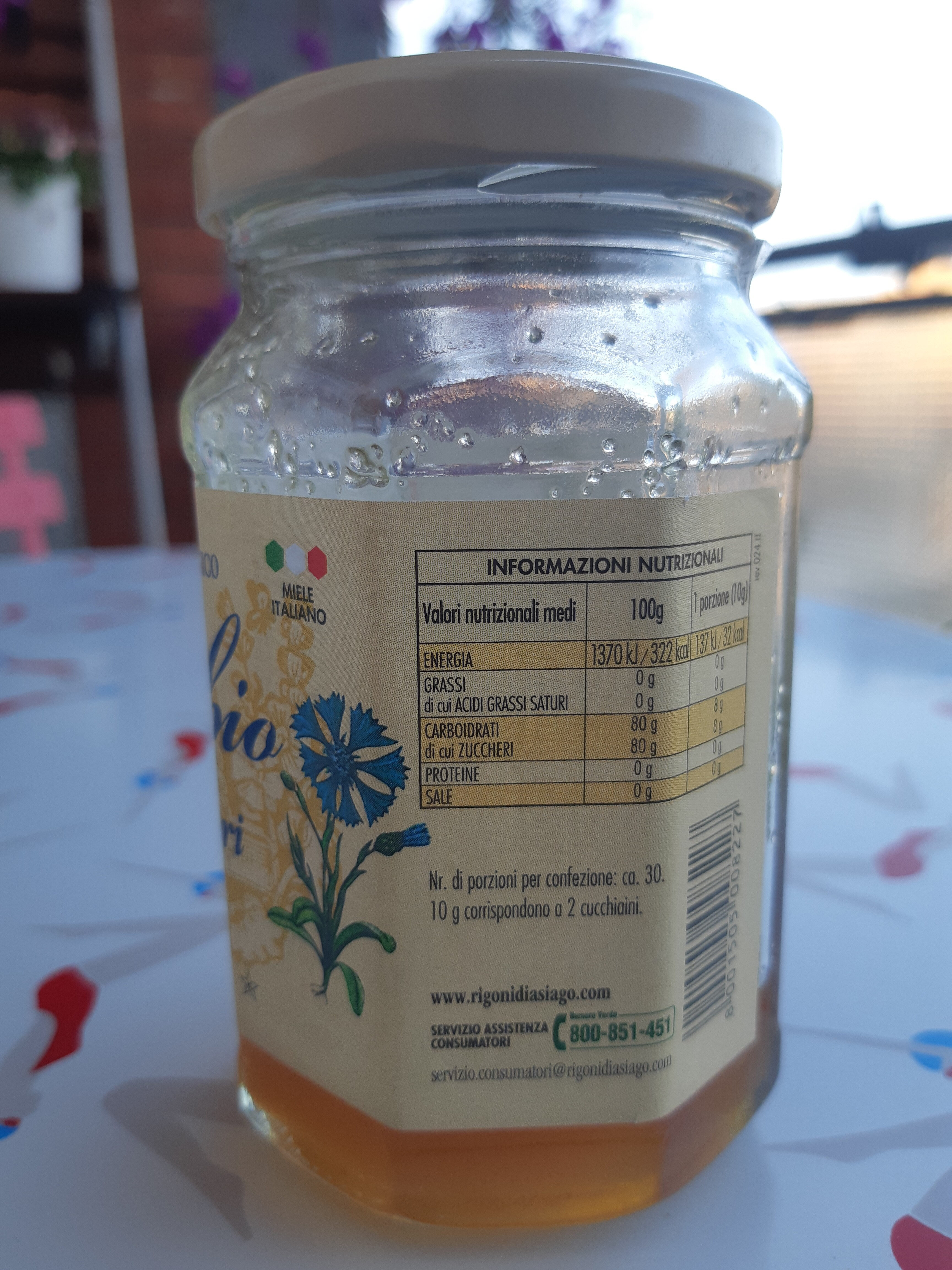 Mielbio miele di fiori - Valori nutrizionali