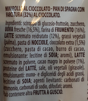 Mini rolls chocolate - Ingredienti