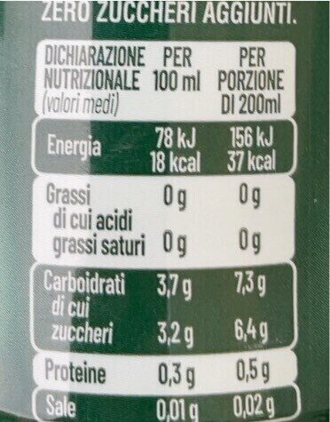 FruttaMix Zero - Tableau nutritionnel - it