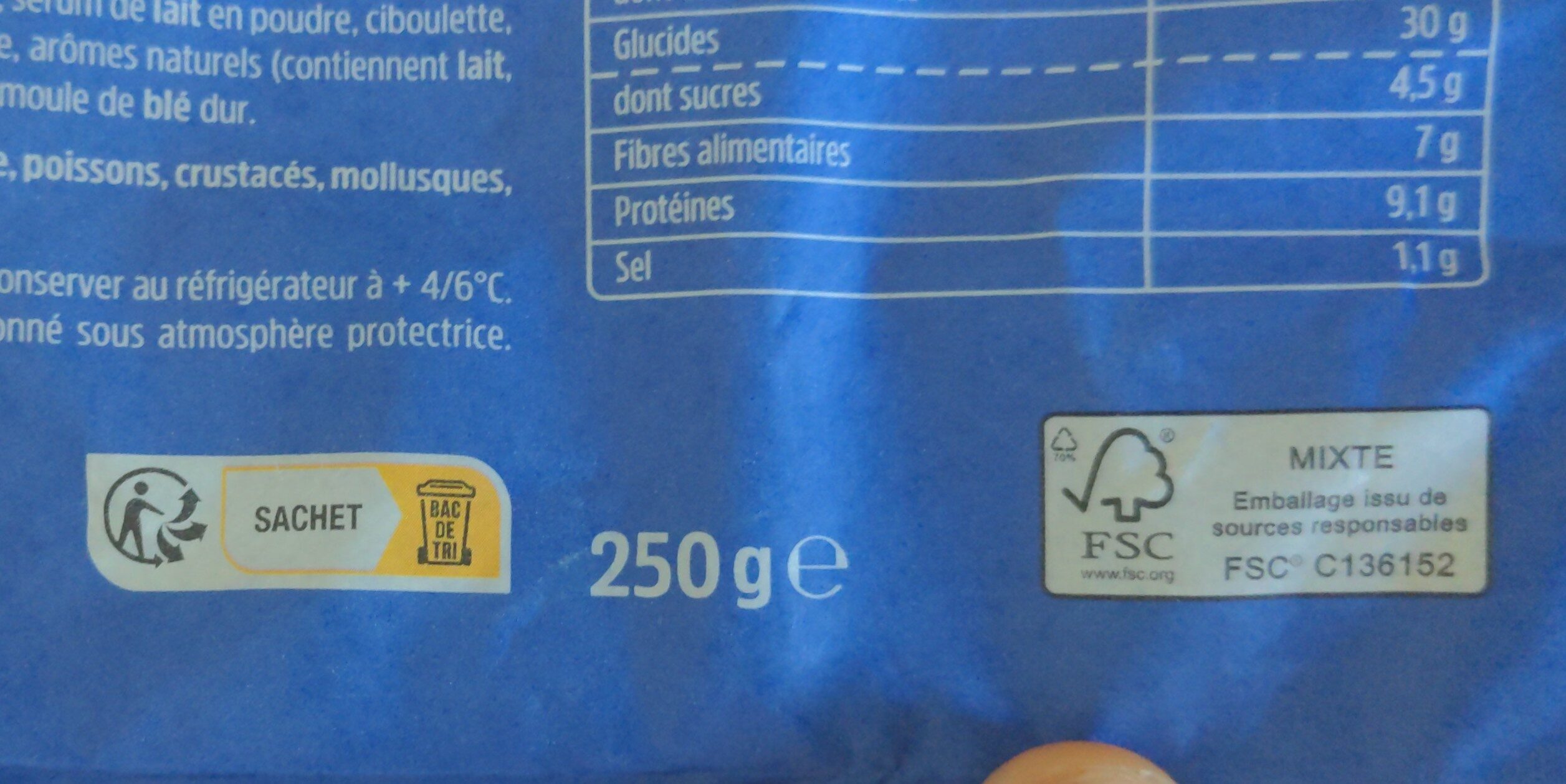 Gourmet - Pâtes fraîches aux œufs farcies aux champignons - Genbrugsinstruktioner og/eller emballageoplysninger - fr