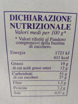 Dolci Auguri - Nutrition facts - it