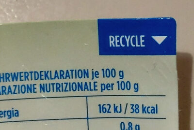 Perla di latte - Instruction de recyclage et/ou informations d'emballage - de