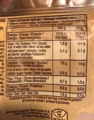 Crackers di riso integrali - Valori nutrizionali - fr