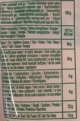 Parmigiano Reggiano AOP râpé Bio (28,4% MG) - Voedingswaarden - fr