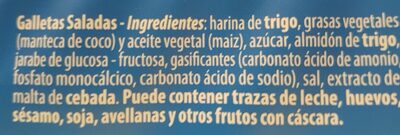 Galletas Saladas - Ingrédients - es
