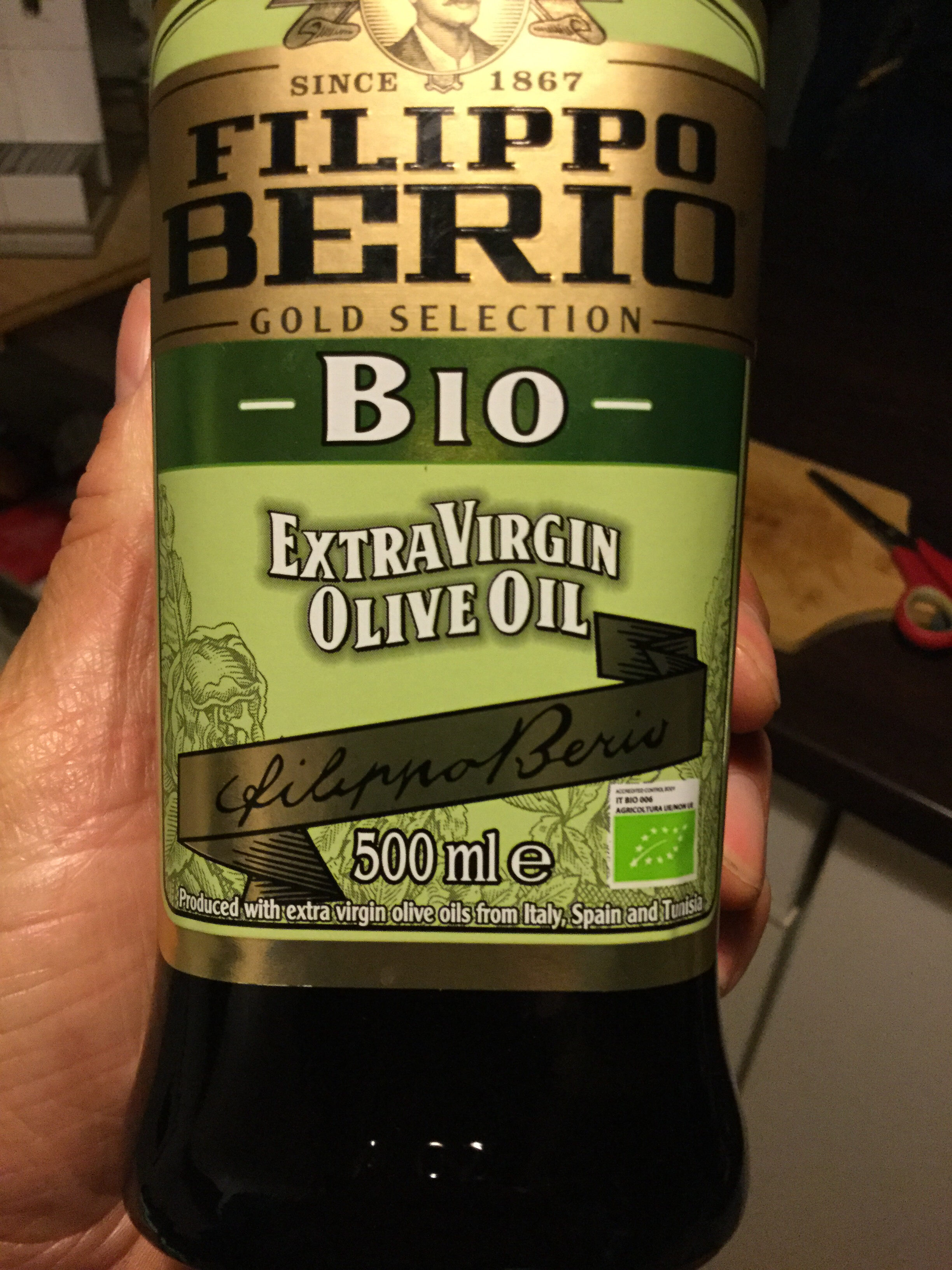Organic Extra Virgin Olive Oil - Información nutricional - fr