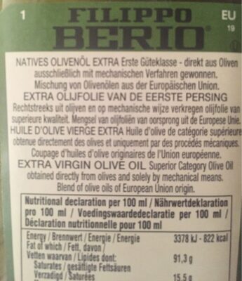 Huile d'olive - Ingrediënten - fr
