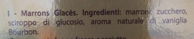Marrons glacés - Ingredienti