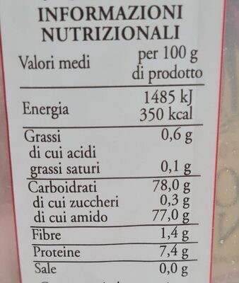 Riso vialone nano - Nutrition facts - it