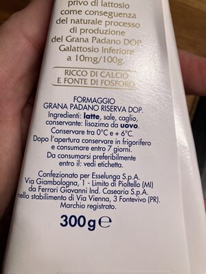 Grana Padano DOP - Ingredienti
