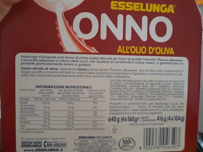 Tonno esselunga - Ingredients