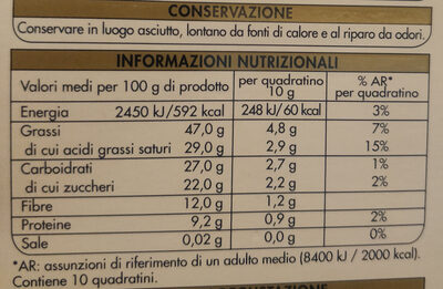 cioccolato extra fine Perù 77% di cacao - Voedingswaarden - it