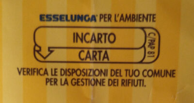 Frollini con grano saraceno - Instruction de recyclage et/ou informations d'emballage - it
