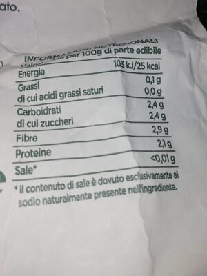 Fagiolini - Nutrition facts - it