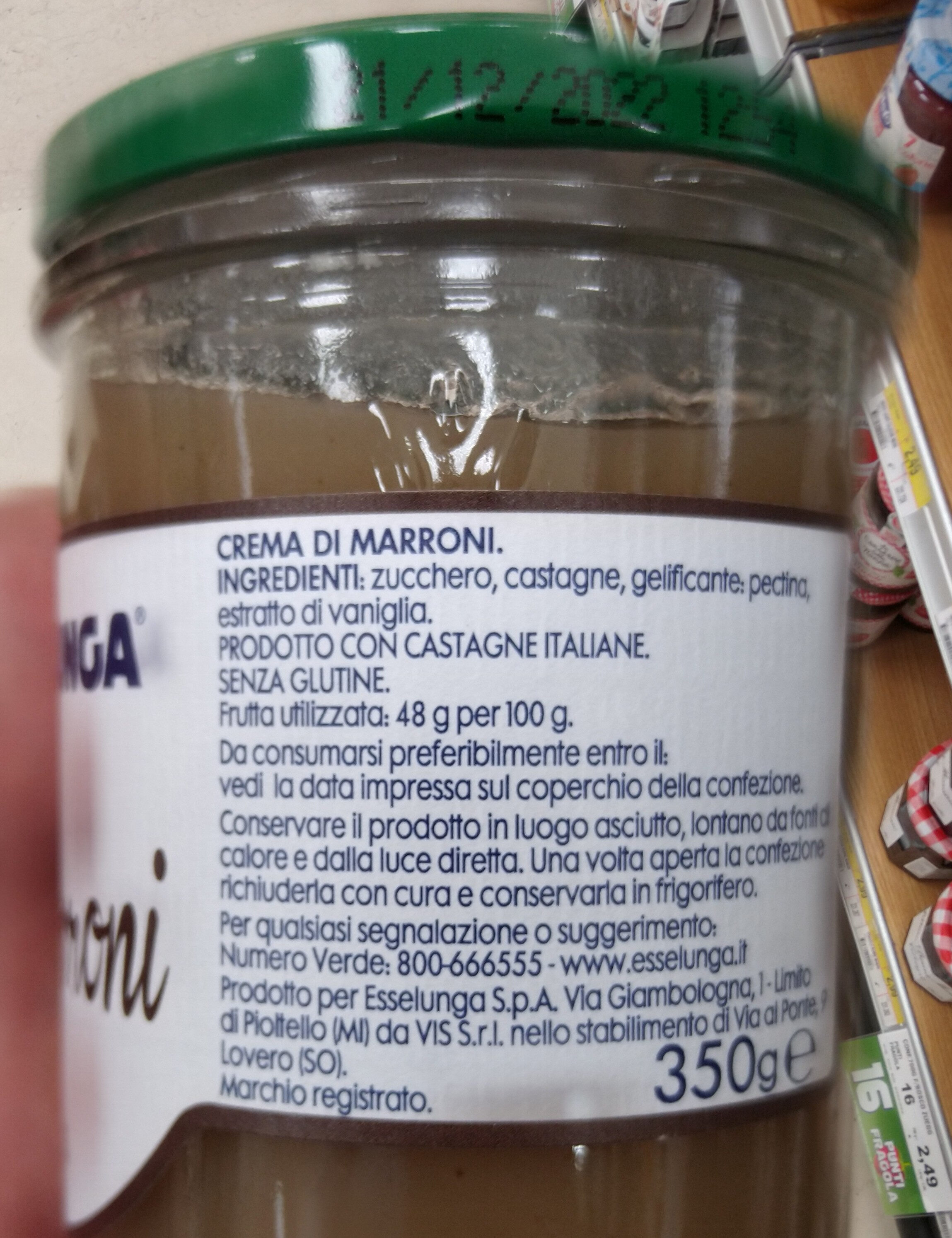 Crema Marroni - Ingredienti