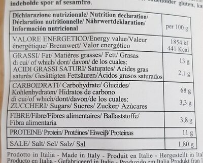 Griss d'or - Valori nutrizionali - fr