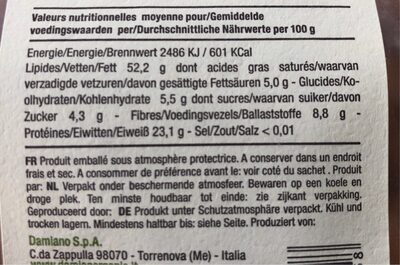 Amandes Decortiquees - Nutrition facts - fr