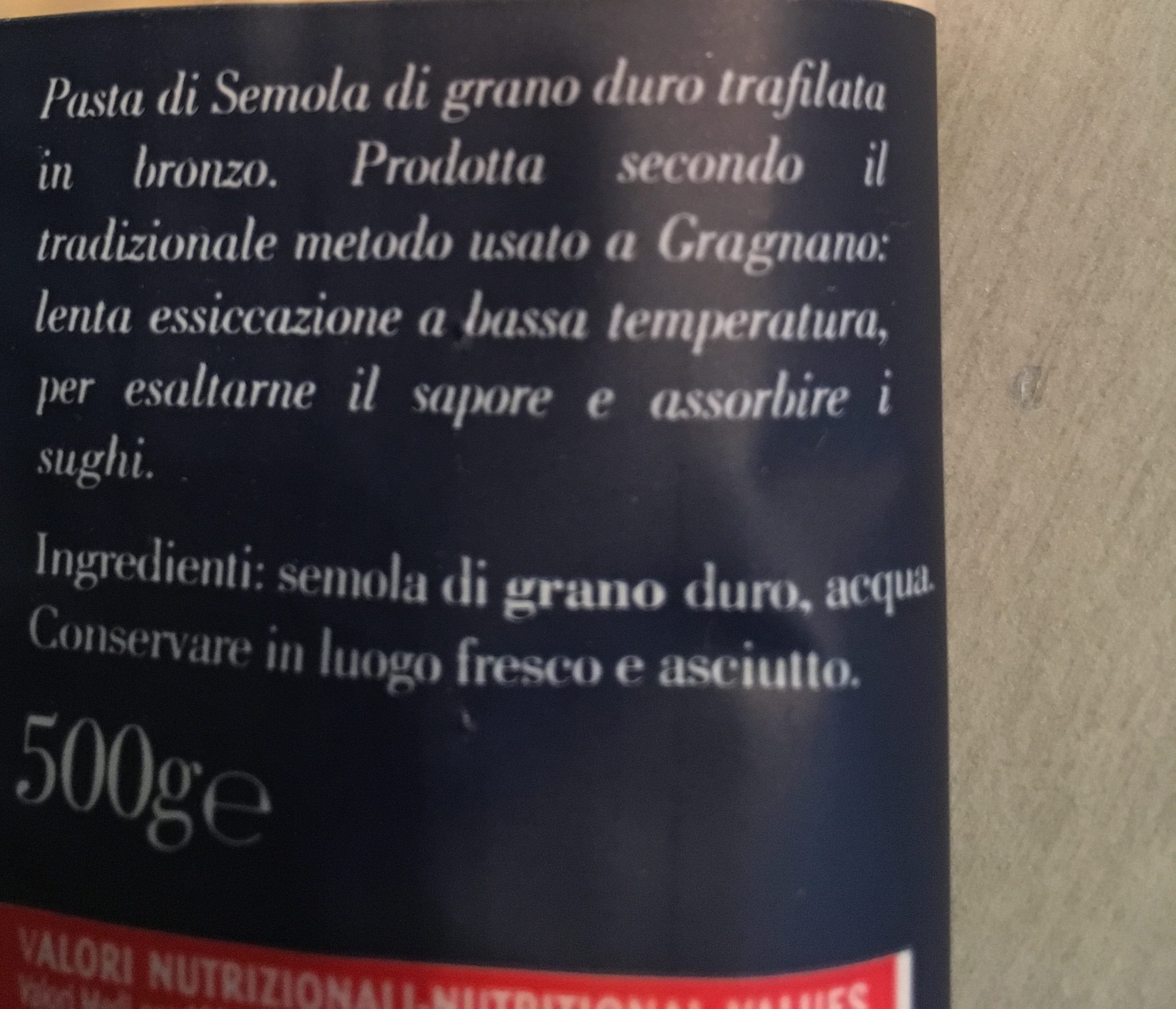 Linguine Gragnano I. g. p. - Ingredients - fr