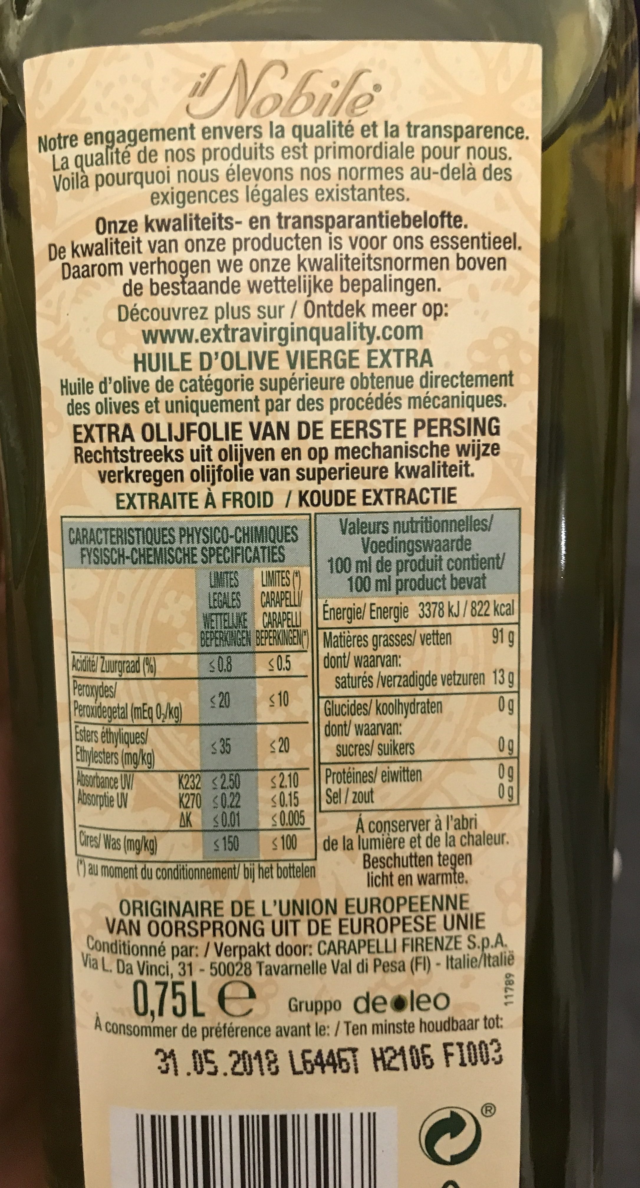 Huile d olive - Ingredients - fr
