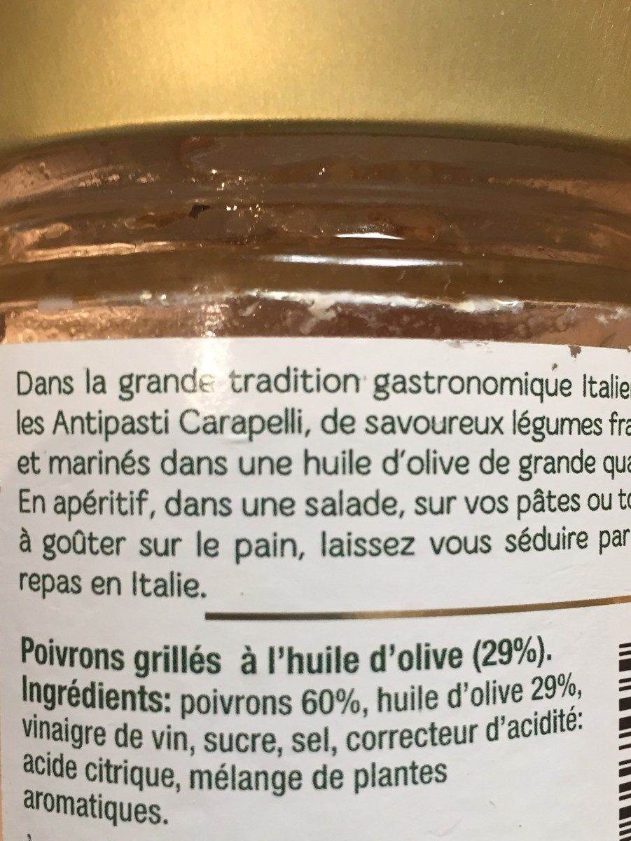 Poivrons grillés à l'huile d'olive - Ingredients - fr