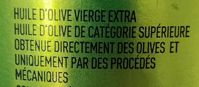 Huile d'olive vierge extra Bio Classico - Ingrédients