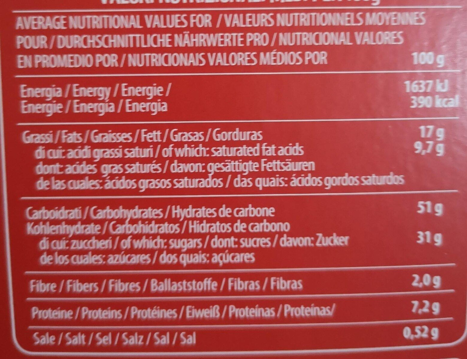 Colomba soffice - Nutrition facts - it