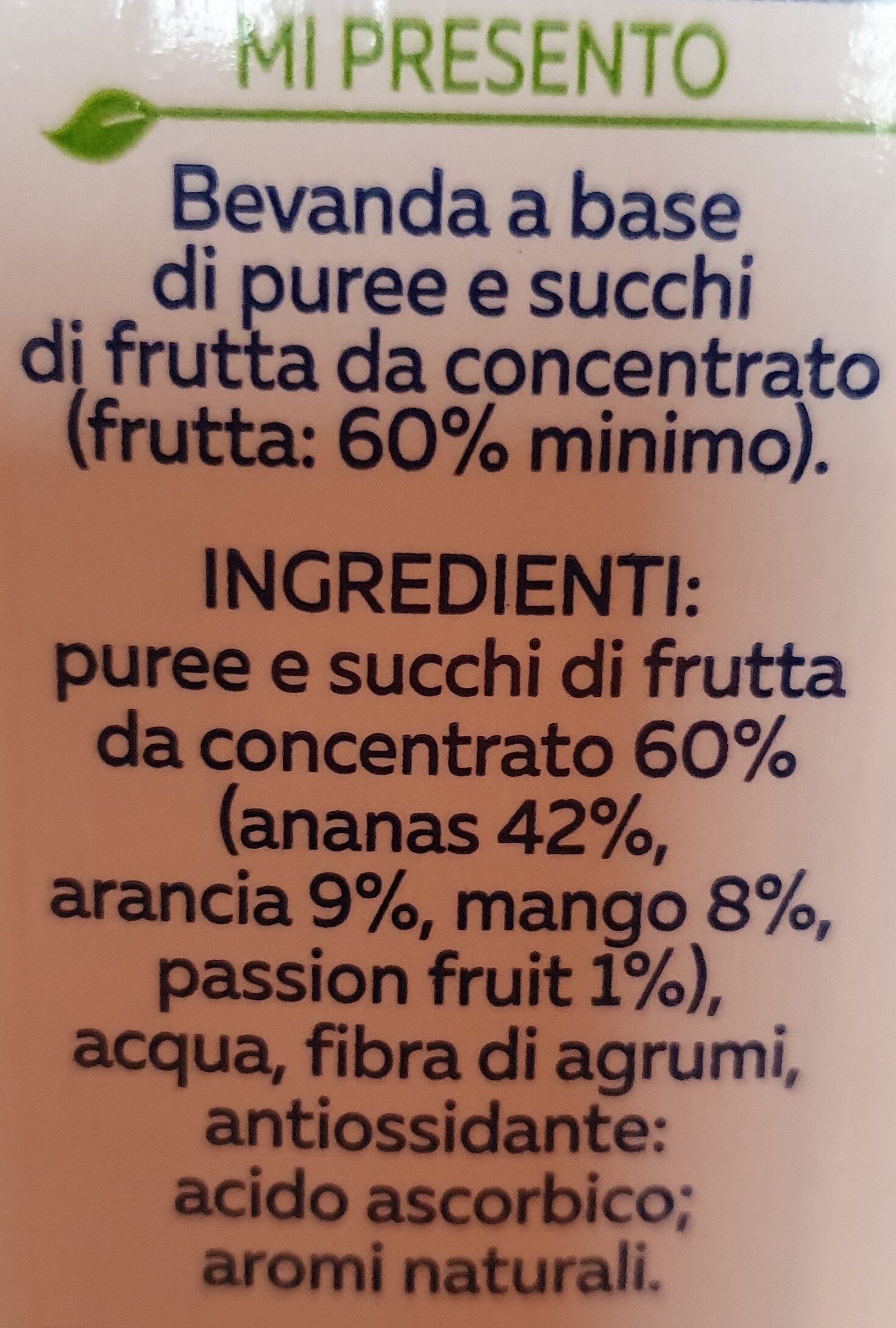 Dolce Di natura - Ingredients - it