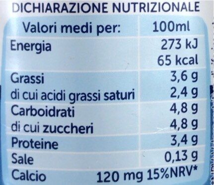 Latte fresco intero - Nutrition facts - it