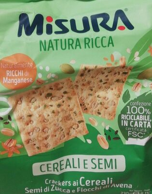 Crackers ai Cereali Semi di Zucca e Fiocchi di Avena - Prodotto - fr