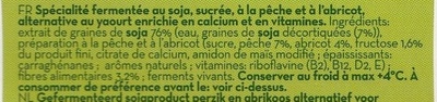 Soja Pêche et Abricot - Ingrediënten - fr