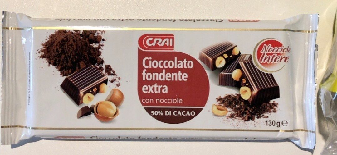 Cioccolato fondente extra con nocciole - Prodotto