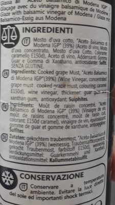 Glassa all''aceto balsamico - Ingredienti - fr